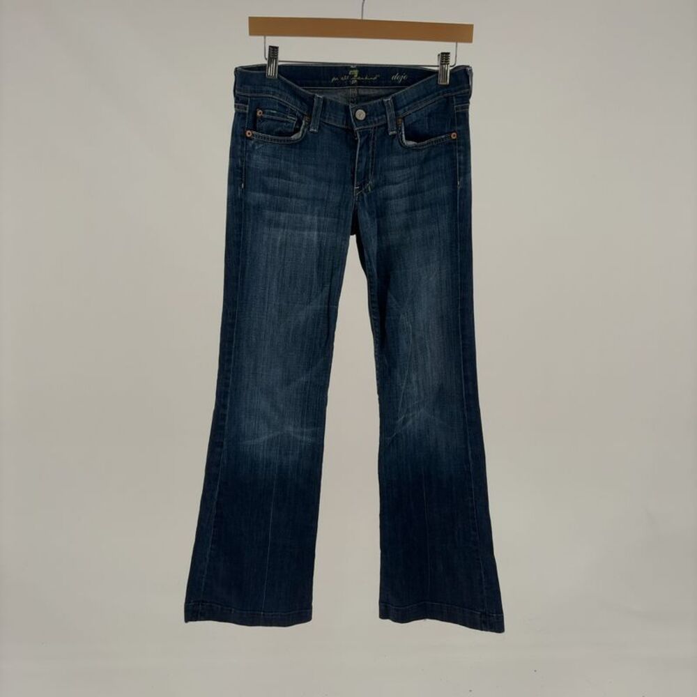 7 For All Mankind Blue Bootcut Jeans Lowrise
